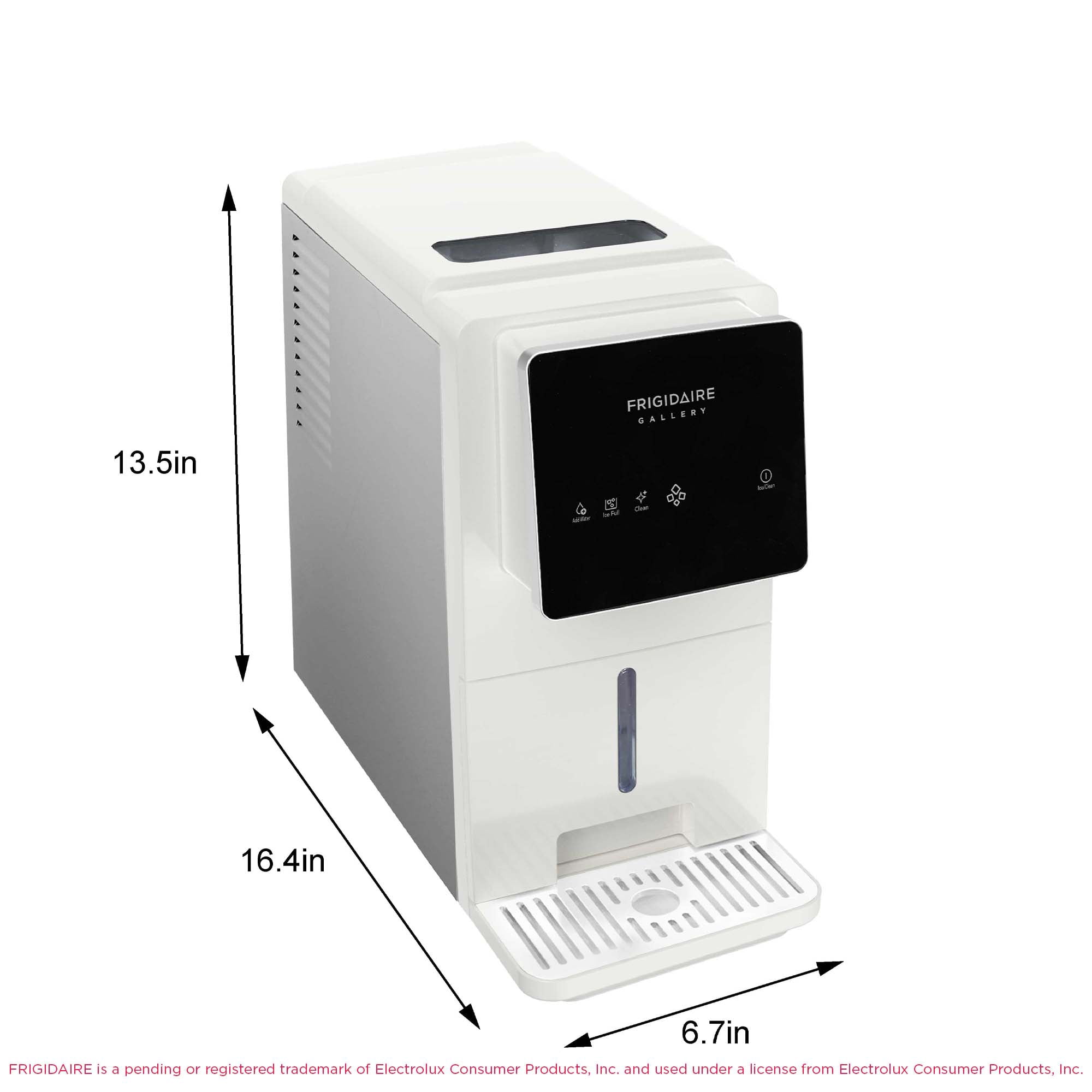 Frigidaire Gallery 33 lbs. Touchscreen Nugget Ice Maker with Dispenser, Self-Cleaning Countertop Ice Machine, White
