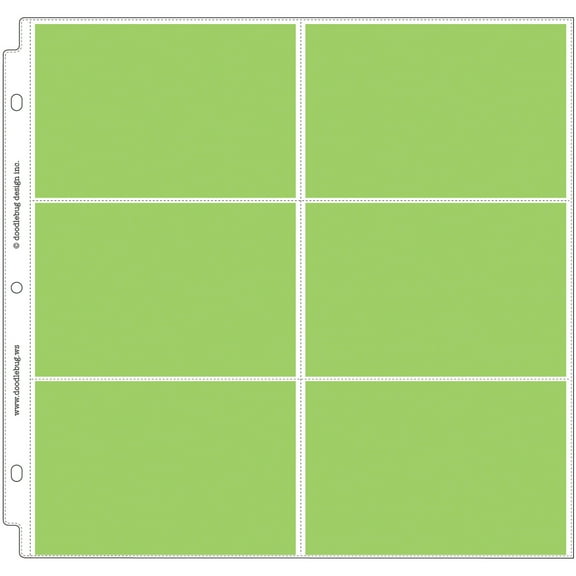 Doodlebug Page Protectors 12"X12" 12/Pkg (6) 6"X4" Pockets