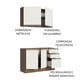 thumbnail image 4 of Cocina Integral 120cm Marrón/Blanco Glamy MADESA 03, 4 of 5