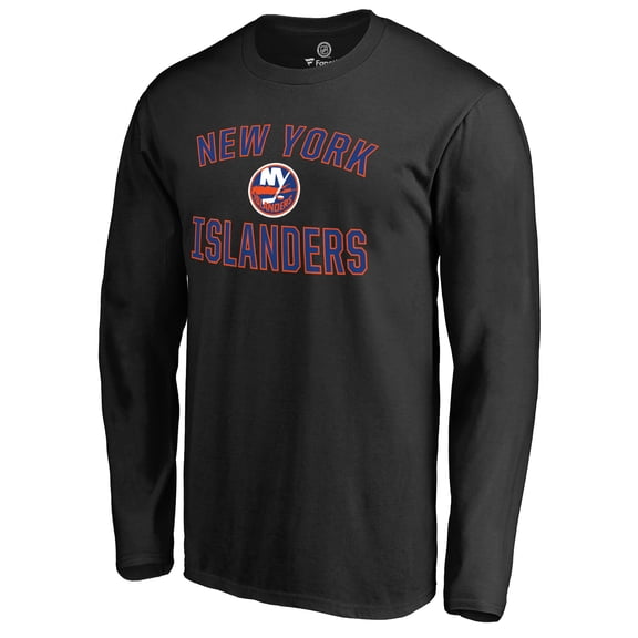 Men's Black New York Islanders Victory Arch Long Sleeve T-Shirt