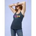 thumbnail image 2 of Girls Time Candy Hearts Art Racerback Tank Women -Image by Shutterstock, Female Medium, 2 of 4