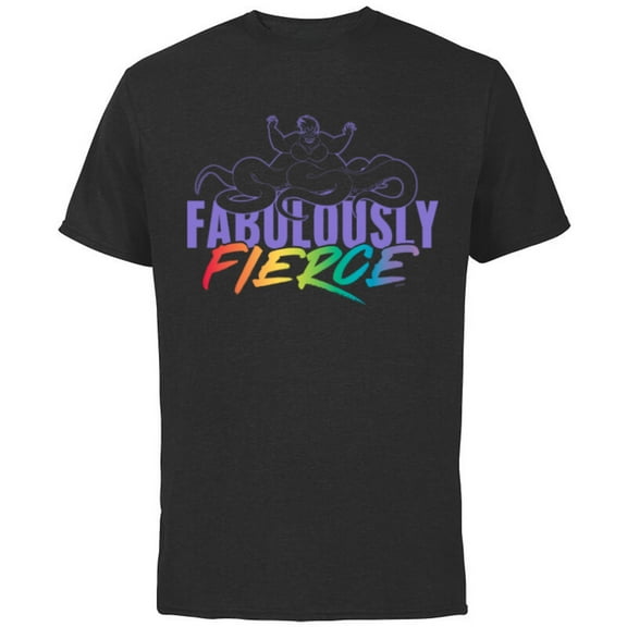 Disney Villains Ursula Fabulously Fierce Pride - Short Sleeve Cotton T-Shirt for Adults - Customized-Black