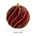 thumbnail image 3 of chaungfeng Christmas Ball Ornaments, 3.14 Inch Red Glitter Plastic Pendant for Christmas Tree, Classic Hanging Xmas Tree Decor for Gift Holiday Party Scene Layout, 3 of 6