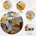 thumbnail image 5 of Yellow Gnomes Table Cloth Waterproof Tablecloths, Vintage Daisy Honey Plaid Flower Tablecloth Dining Table Cover for Kitchen Party Tabletop Outdoor, Rectangle Tablecloth 60x120 Inch, 5 of 9