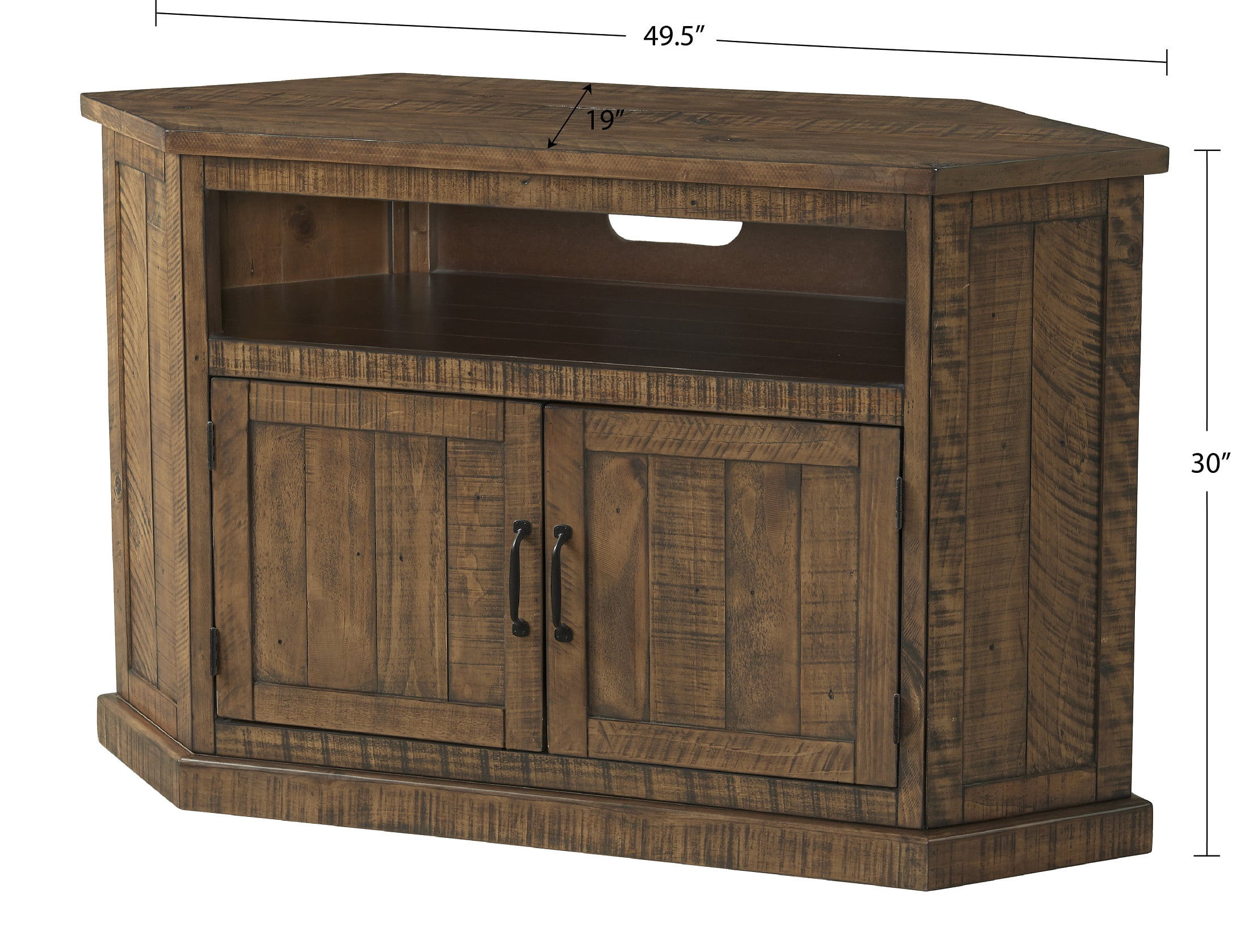 Martin Svensson Home Rustic 50" Corner TV Stand Natural