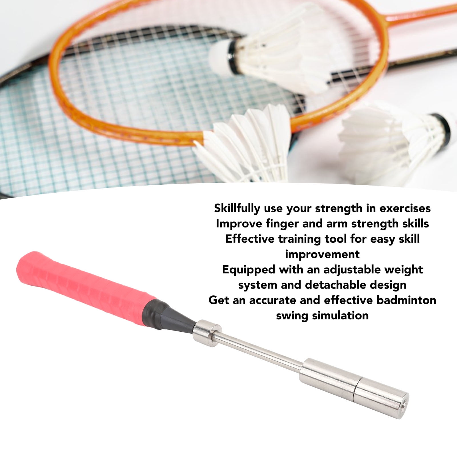 Weighted Racket Self Returning Shuttlecock Adjustable Weighted Badminton Swing Trainer ...