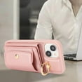 thumbnail image 4 of for iPhone 15 Case with Card Holder for Women, for iPhone 15 Phone Case Wallet with Strap Credit Card Slots Crossbody with Kickstand Zipper Case for iPhone15-Rose Gold, 4 of 13