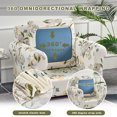 thumbnail image 2 of Eco-Ancheng 2 Piece Sofa Cover Printed Armchair Couch Cover Stretch Sofa Slipcover with Individual Cushion Covers Furniture Protector for Living Room Chairs with Elastic Bottom, Armchair,03, 2 of 7