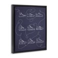 thumbnail image 3 of Stupell Industries Contemporary Continuous Sneaker Line Doodle Black Floating Frame Canvas Art, 17 x 21, by Kamdon Kreations, 3 of 7