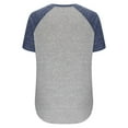 thumbnail image 4 of Timegard Women Tops Notched V Neck Button Short Sleeve Color Block Loose Comfy Summer Casual Shirts Tops, 4 of 5