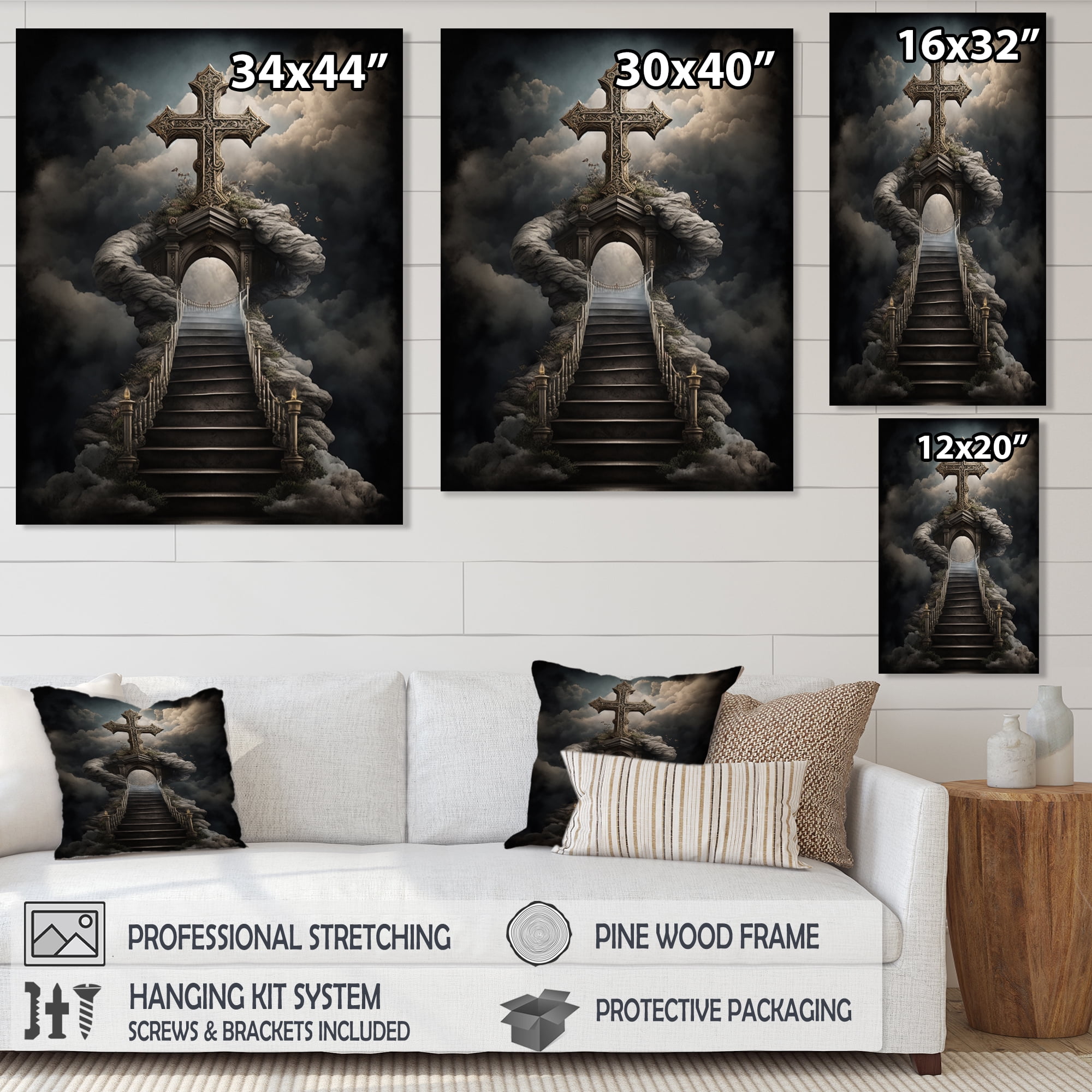 Designart Stairway To Heaven I Canvas Wall Art