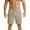 #_002Khaki, variant on Hogleaql Men's Casual Shorts Trendy Quilted Drawstring Relaxed Fit Shorts Summer Beach Textured Stretch Loose Fit Workout Shorts with Pockets Dark Gray L