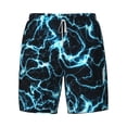 thumbnail image 4 of Lsque Mens Swim Trunks Lightning Pattern - Bathing Suit Compression Liner - Beach Swim Shorts Swimwear - (S-3XL) - Stretch Quick Dry -XX-Large, 4 of 9