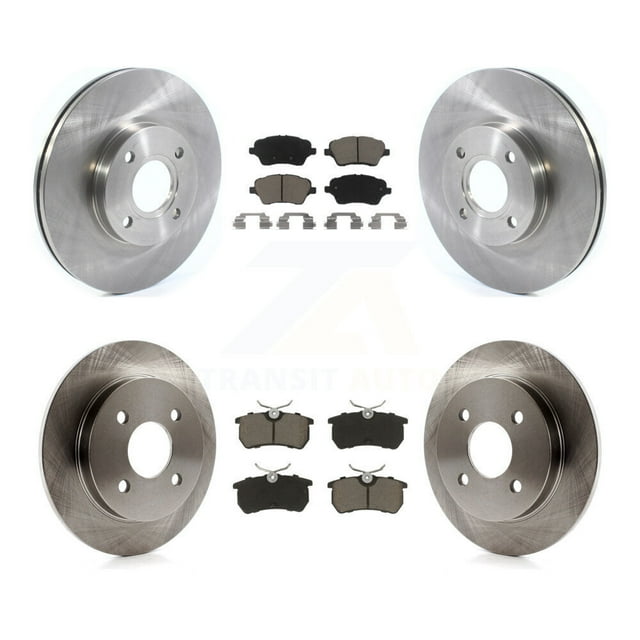 CMX Front Rear Disc Brake Rotors and Ceramic Pads Kit for Car 2014-2019 Ford Fiesta ST K8C-101471