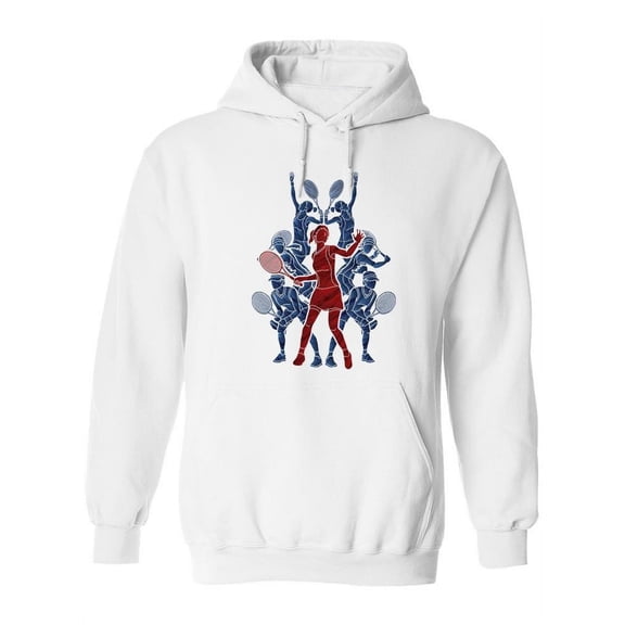 Tennis Players Hoodie Women -Image by Shutterstock, Female Medium
