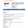 thumbnail image 2 of Right Exhaust Manifold - Compatible with 1980 - 1985 Ford F-250 5.0L V8 1981 1982 1983 1984, 2 of 2