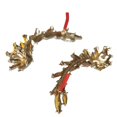 thumbnail image 2 of TISHITA 2 Pcs Boucles d'Oreilles en Forme de Feuilles Diamante Strass Manchette Crawler Bijoux Doré, 2 of 8