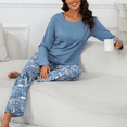 thumbnail image 5 of WQD Womens Pajama Sets 2 Piece Lounge Sets Soft Loungewear Comfy Pj Sets Long Sleeve Top and Pants Loose Sleepwear with Pockets for Fall Winter Spring, 5 of 6