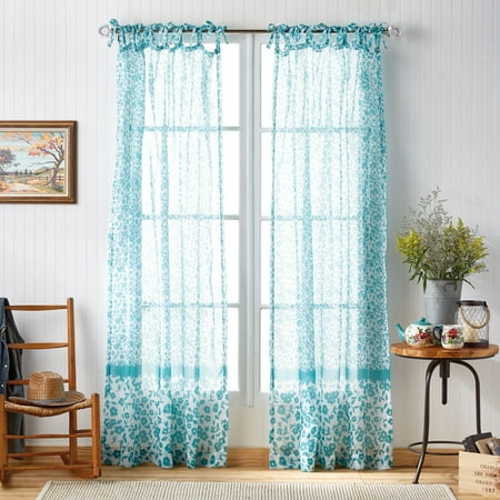 Match Curtain Pole - The Pioneer Woman Country Calico Pole Top Curtain Panel