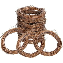 16 Pcs Wooden Grapevine Wreath, 4inch/10cm