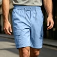 thumbnail image 5 of Havenre Men's Hiking Cargo Shorts Lightweight Athletic Shorts for Outdoor Fishing Camping Loose Fit Casual Summer Drawstring Elasic Waist Golf Short Pants with Multi Pockets, 5 of 10