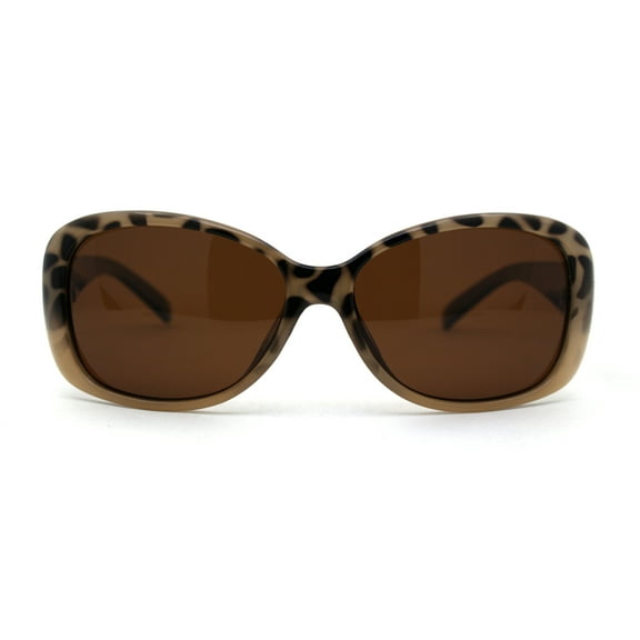 Womens Polarized Chic Narrow Butterfly Plastic Sunglasses Beige Tortoise Brown