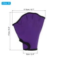 thumbnail image 2 of Uxcell Webbed Swim Gloves Swimming Resistance Gloves Water Resistance Training Accessories Purple, M, 2 of 6