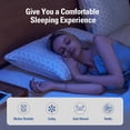 thumbnail image 6 of Firm Shredded Memory Foam Cooling Pillow for Hot Sleepers, Adjustable Bed Pillow for Side, Back, Stomach Sleepers, Washable Cover, Queen Size Set of 2, 6 of 6
