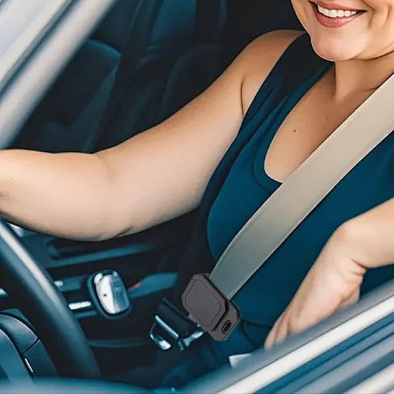 Universal Seat Belt Comfort Adjuster, Anti-Rub Neck & Shoulder Protector Clip, Slip-On ABS Strap Stabilizer For Cars, SUVs & Trucks(Black)