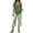 Green, variant on Casual Two Piece Set Irregular Print Top and Trousers for Everyday Wear Sophisticated Daily Outfit Spring Fall