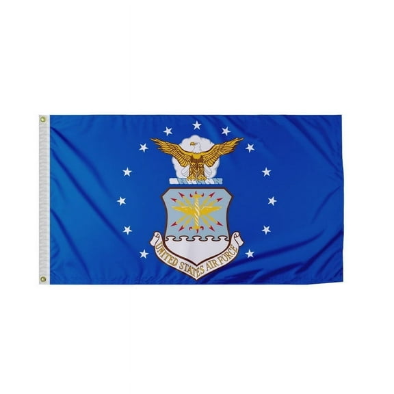 Promopatriot Air Force 4.4x5.6in Ceremonial Flag – Durable Nylon with Stitched Edges