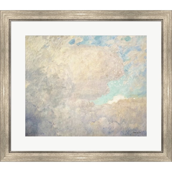 Great Art Now White Clouds Blue Sky by Stellar Design Studio, Framed Wall Art, 28W x 24.5H