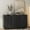 Black, variant on CQSXDA Fluted Modern Buffet Cabinet in Wood, Sideboard with Adjustable Shelves for Storage, Wood