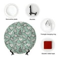 thumbnail image 4 of Zufioo Retro Rooster4 Print Bone China Decorative Plate, Ceramic Dinner Plate with Stand Ceramic Decoration Homewares-8in, 4 of 6