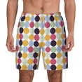 thumbnail image 3 of Uemuo Polka Dot Pattern Mens Swim Trunks Quick Dry Board Shorts with Mesh Lining, Stretch Beach Shorts Quick Dry No-Chafing Board Shorts-XX-Large, 3 of 9