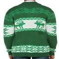 thumbnail image 2 of Cardigan de Noël pour Hommes Manches Longues Col Châle Imprimé Renne Flocon de Neige Tricot, 2 of 6