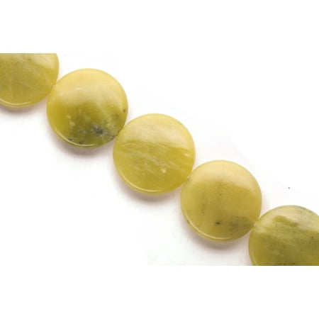 - Puffed Olive New Jade Flat Round Beads Semi Precious Gemstones Size: 29x29mm Crystal Energy Stone Healing Power for Jewelry Making