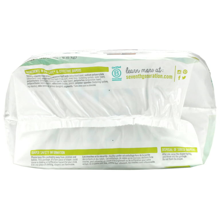Seventh Generation Baby Diapers Protection, Size 6, 17 Count, Diapers &  Wipes