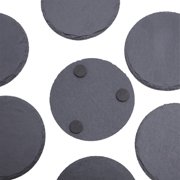 Aislor 8/12pcs Slate Coasters Bulk Engraving Blanks Black Stone Coasters with Anti-Scratch Bottom for Black C One Size