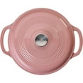 thumbnail image 4 of Pink Enamel Cast Iron Dutch Oven 6 Qt. - , Non-Reactive, Easy to Clean, 4 of 7