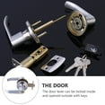 thumbnail image 3 of Front Door Lock Three Lever Handle Handles for Interior Doors House Room Kit Office Three-Bar Household Stainless Steel, 3 of 6