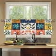 thumbnail image 4 of Yayeee Kitchen Curtains Tier Set of 2 Light Filtering 57"x24" Over Sink Window Panels, Floral Patterns, 4 of 7