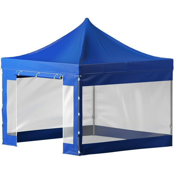 KFFKFF Instant Shelter, 10x10 FT, Outdoor Gazebo with Detachable Walls & Rolling Case, UV Protection, Water-Resistant, Ideal for Outdoor Events, Gardens, Patios, Blue