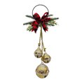thumbnail image 5 of Dserfhy Christmas Bell Decoration 17.7" Hanging Jingle Bells with Plaid Bow Pine Needles Red Berries Rustic Holiday Decor for Door Wall Fireplace Christmas Tree Wreath, 5 of 8