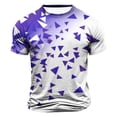 thumbnail image 1 of Styesk T-Shirts pour Homme Hommes Mode Décontractée Imprimé Sport Manches Courtes Col Rond Chemisiers Chemises, 1 of 4