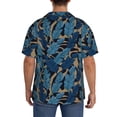 thumbnail image 7 of Goofa Blue Leaves A Printed Men's Casual Short-sleeved Shirt,Lightweight Breathable Button-down,Summer Casual men's top,Versatile Fashion shirt-Small, 7 of 7