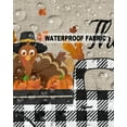 thumbnail image 5 of Pack of 2 Outdoor Pillow Covers, Fall Thanksgiving Turkey Pumpkin in Black and White Buffalo Plaid Truck Waterproof Square Throw Pillowcase Cushion Decorative Pillow Covers for Couch Patio, 18x18 in, 5 of 6
