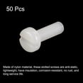 thumbnail image 3 of Uxcell Nylon Machine Screws, M5x16mm Slotted Pan Head Fasteners Bolts, White 50Pack, 3 of 4