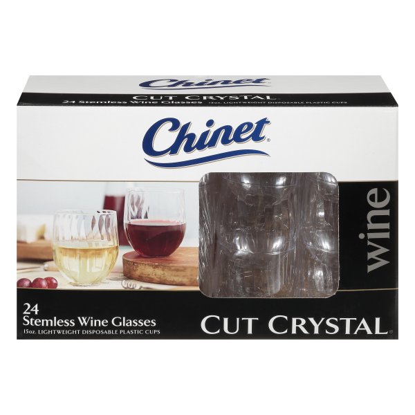 Cut Crystal® 15 oz. Stemless Wine Glasses 24 ct Box