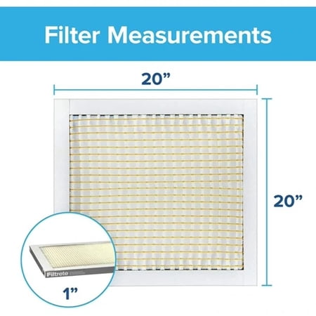 Filtrete 20x20x1, AC Furnace Air Filter, MPR 300, Clean Living Basic Dust, 6-Pack (exact dimensions 19.69 x 19.69 x 0.81)‼️6 total‼️